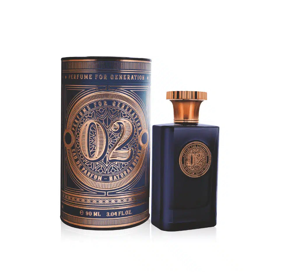 for Generation 02 90ml Eau de Parfum by Fragrance World bottle and box