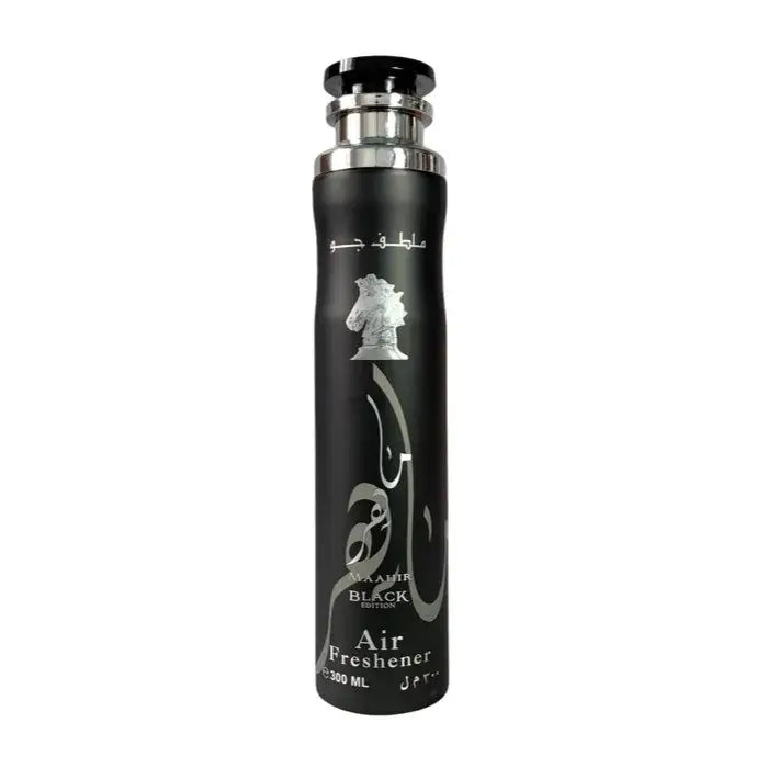 Maahir Black 300ml Air Freshener by Lattafa air freshener bottle