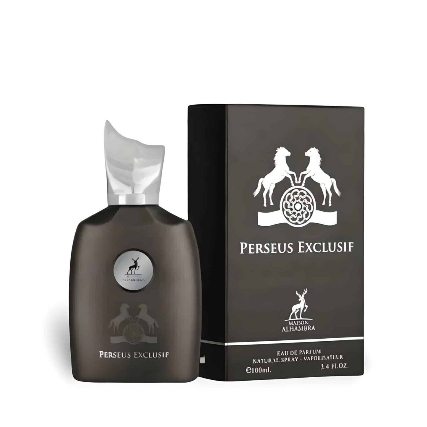 Perseus Exclusif 100ml Eau de Parfum by Maison Alhambra bottle and box