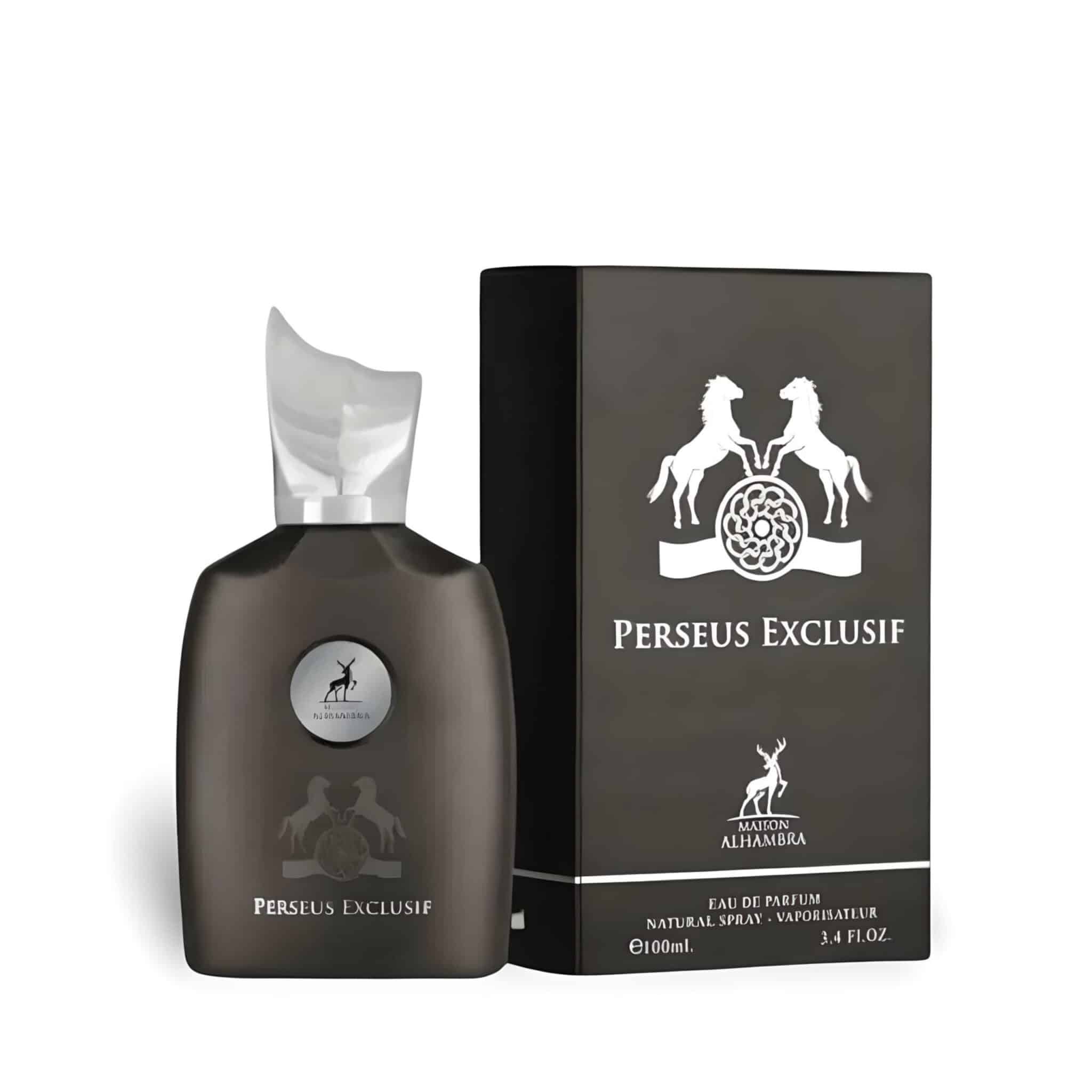 Perseus Exclusif 100ml Eau de Parfum by Maison Alhambra bottle and box