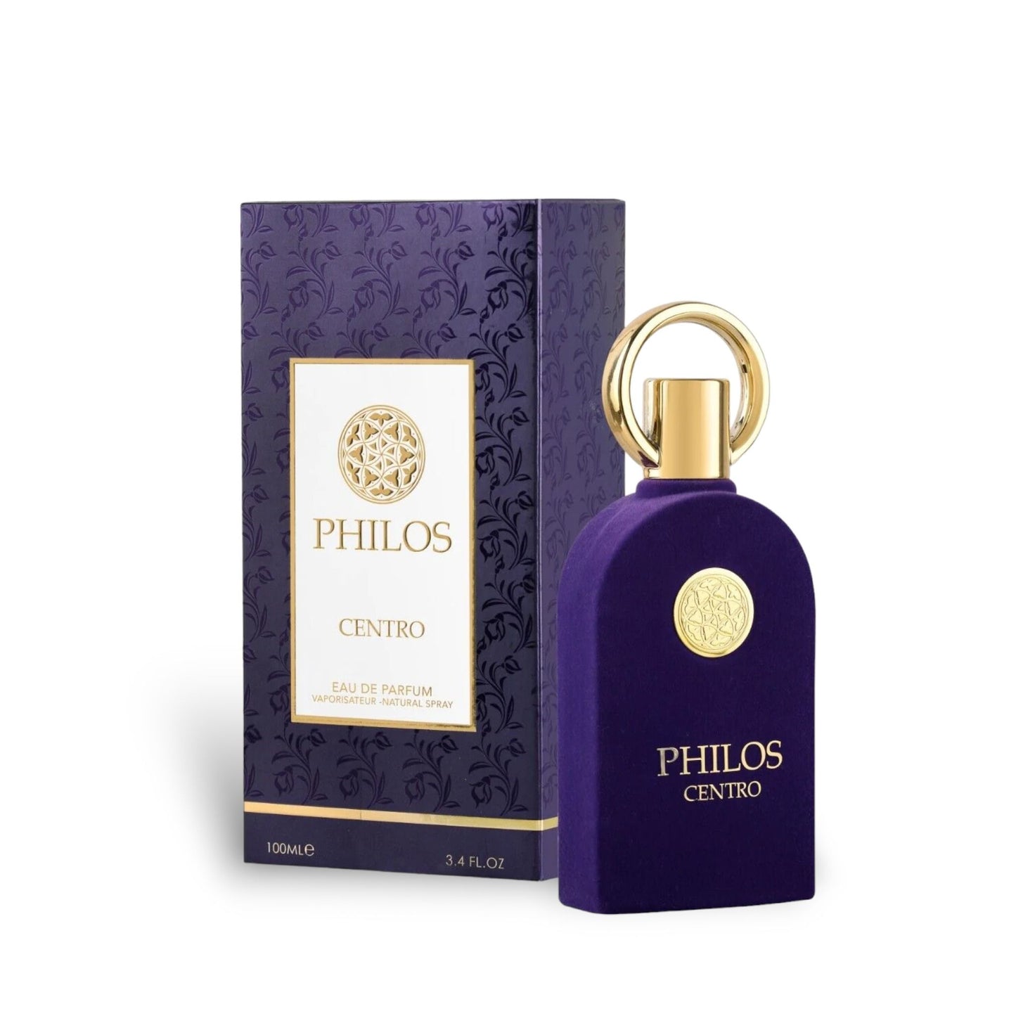 Philos Centro 100ml Eau de Parfum by Maison Alhambra bottle and box