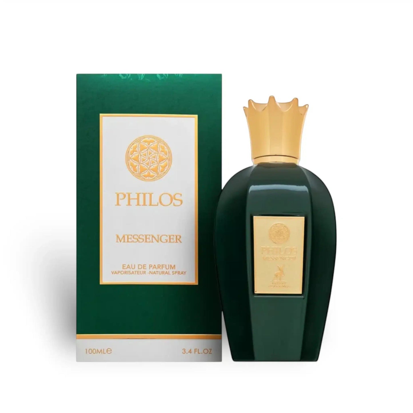 Philos Messenger 100ml Eau de Parfum by Maison Alhambra bottle and box