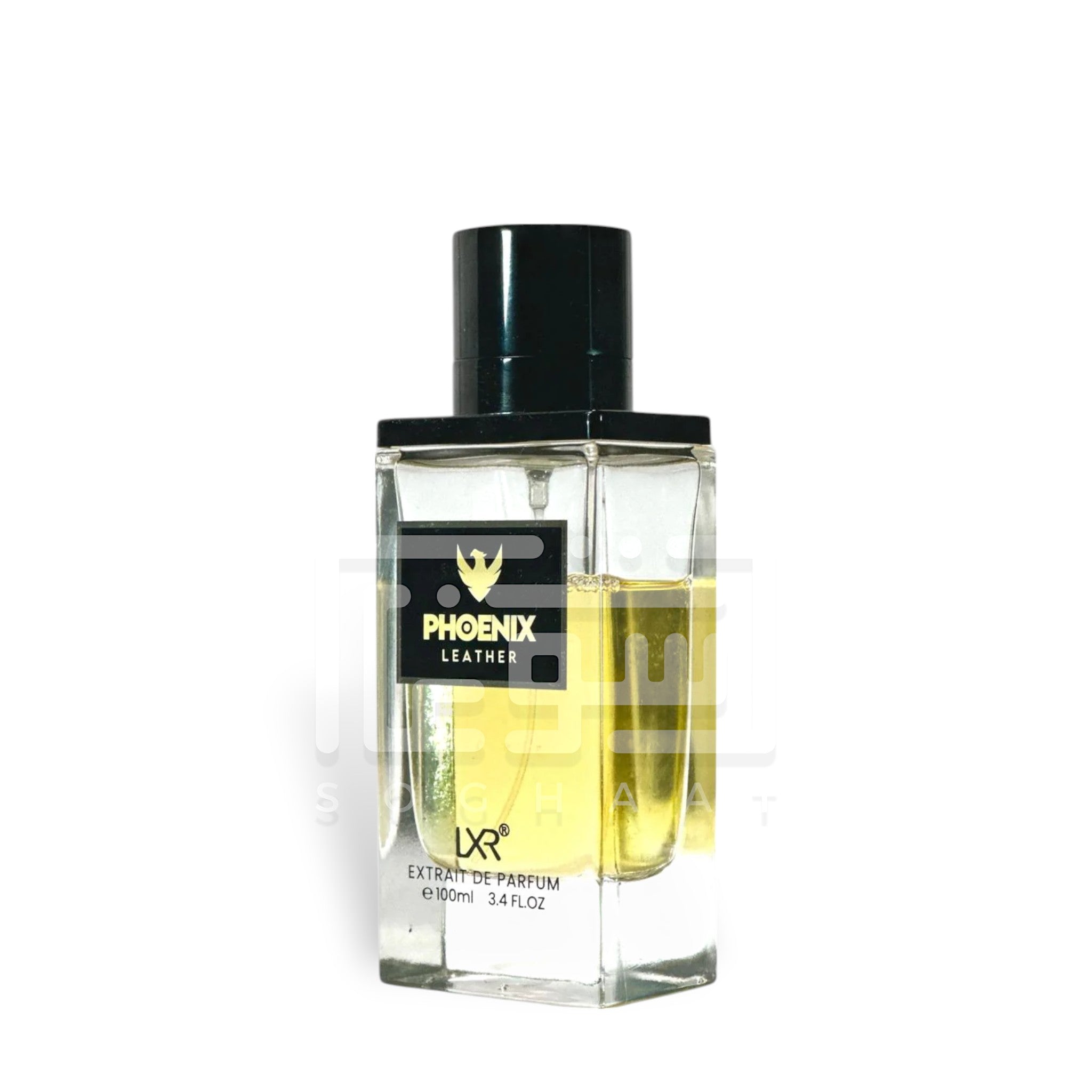 Phoenix Leather 100ml Extrait de Parfum by LXR perfume bottle close up