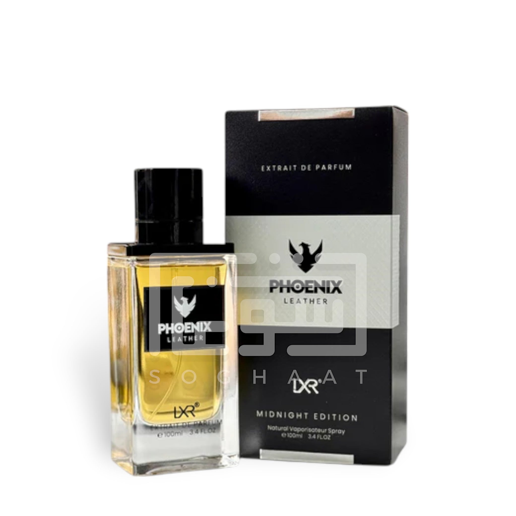 Phoenix Leather 100ml Extrait de Parfum by LXR bottle and box
