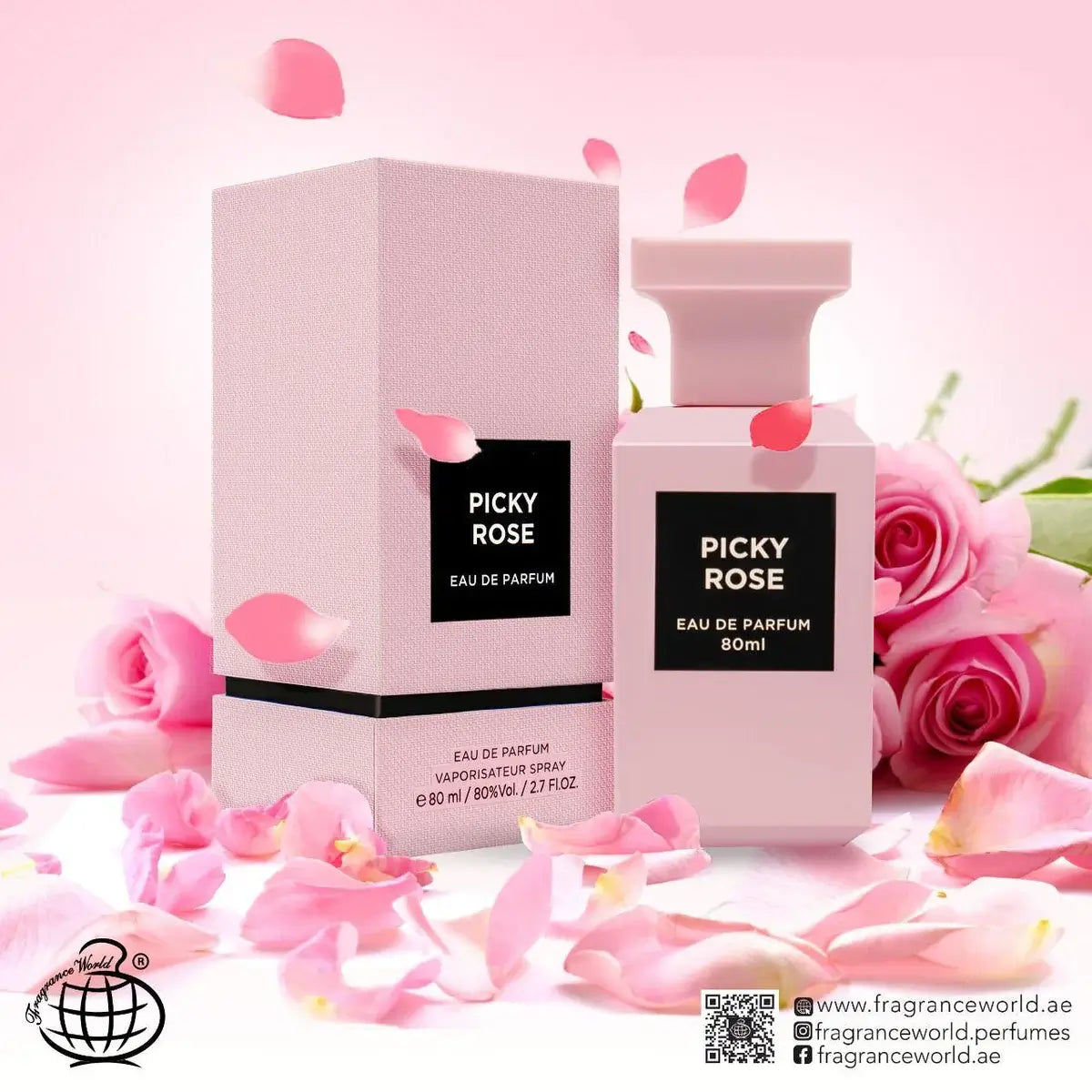 Picky Rose 80ml Eau de Parfum by Fragrance World Arabian perfume product image