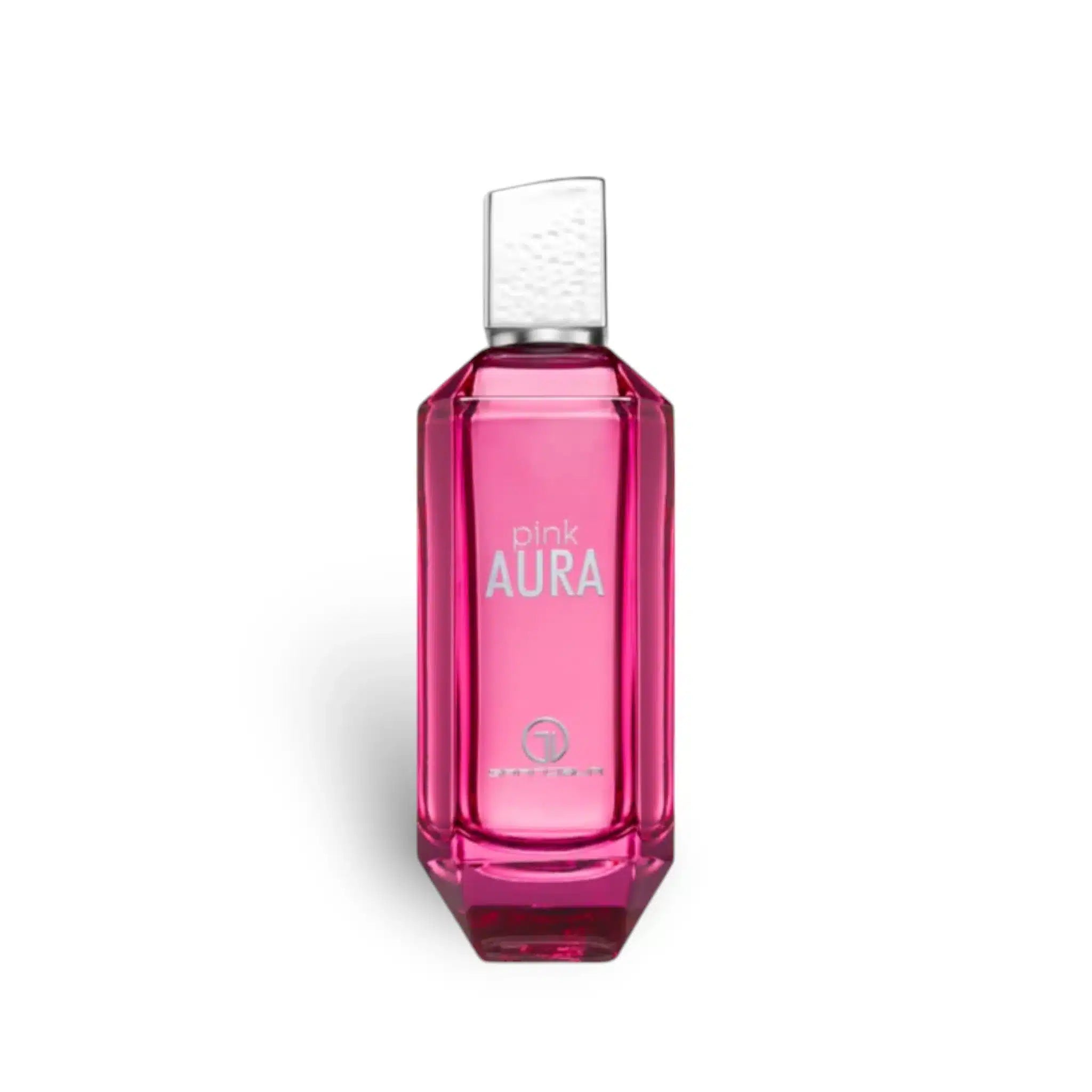 Pink Aura 100ml Eau de Parfum by Grandeur Perfumes fragrance packaging front view