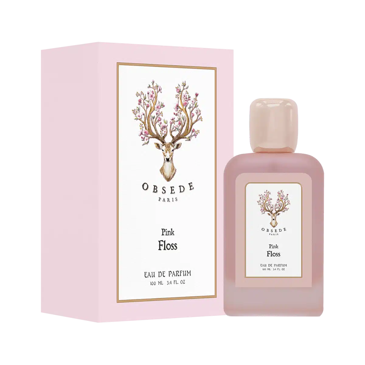 Pink Floss 100ml Eau de Parfum by Obsede Paris bottle and box