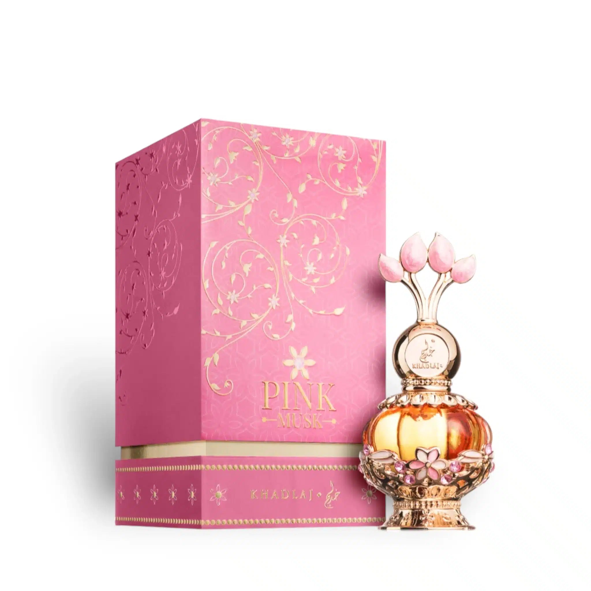 Pink Musk Concentrated 20ml Perfume Oil by Khadlaj perfume oil bottle