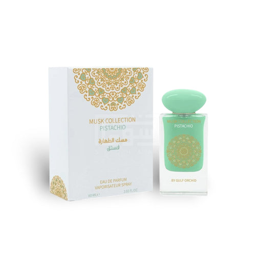 Pistachio (Musk Collection) 60ml Eau de Parfum by Gulf Orchid bottle and box