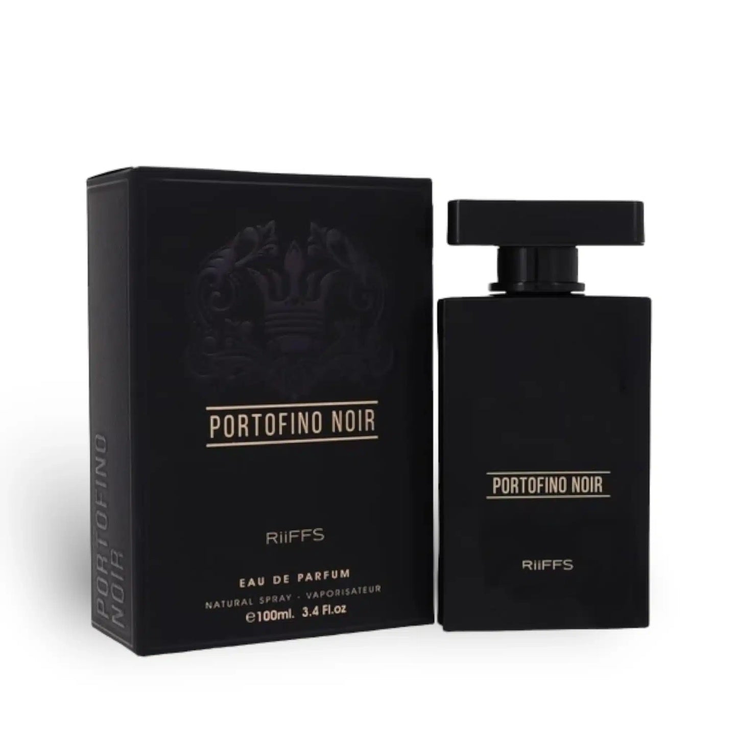Portofino Noir 100ml Eau de Parfum by RiiFFS perfume bottle close up