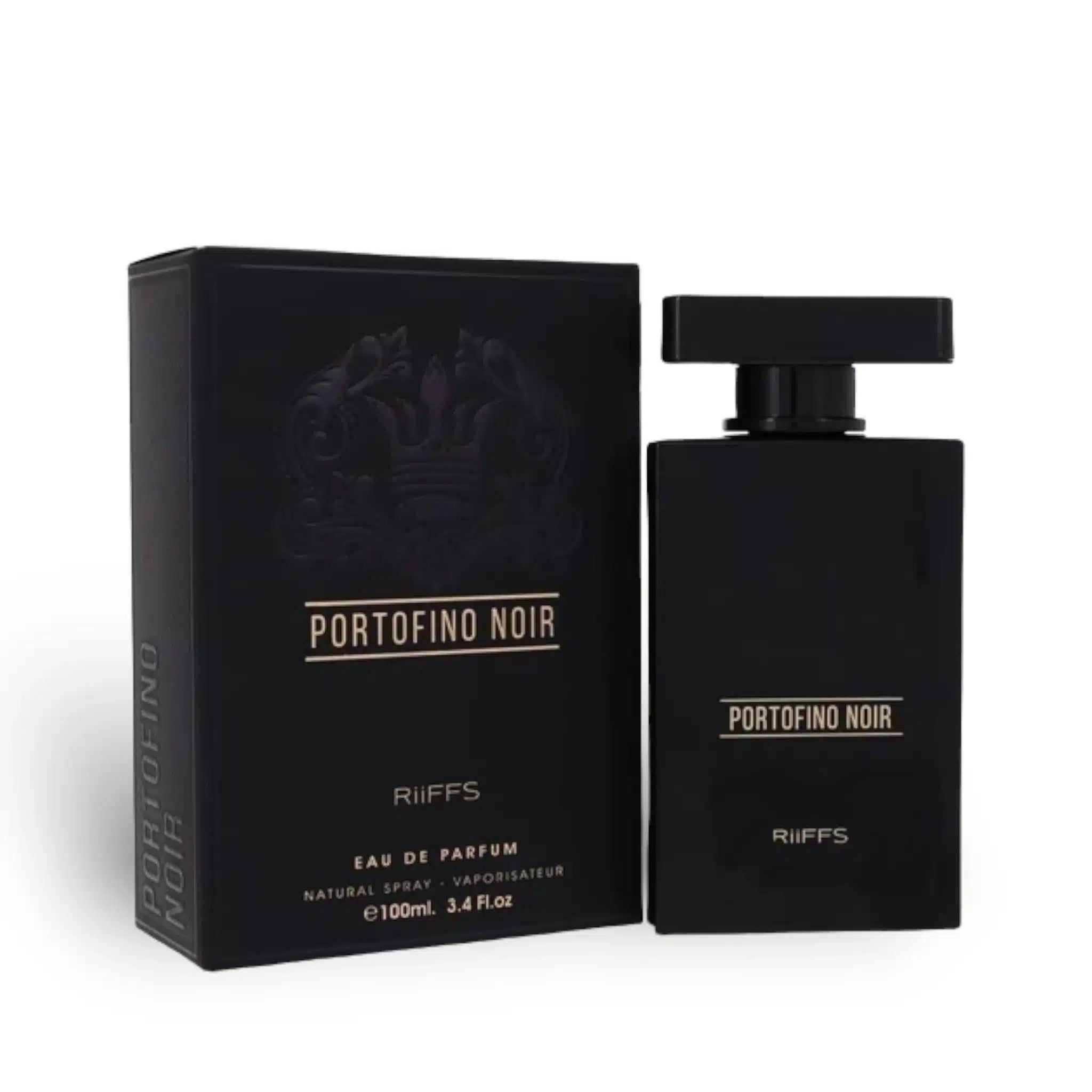 Portofino Noir 100ml Eau de Parfum by RiiFFS perfume bottle close up