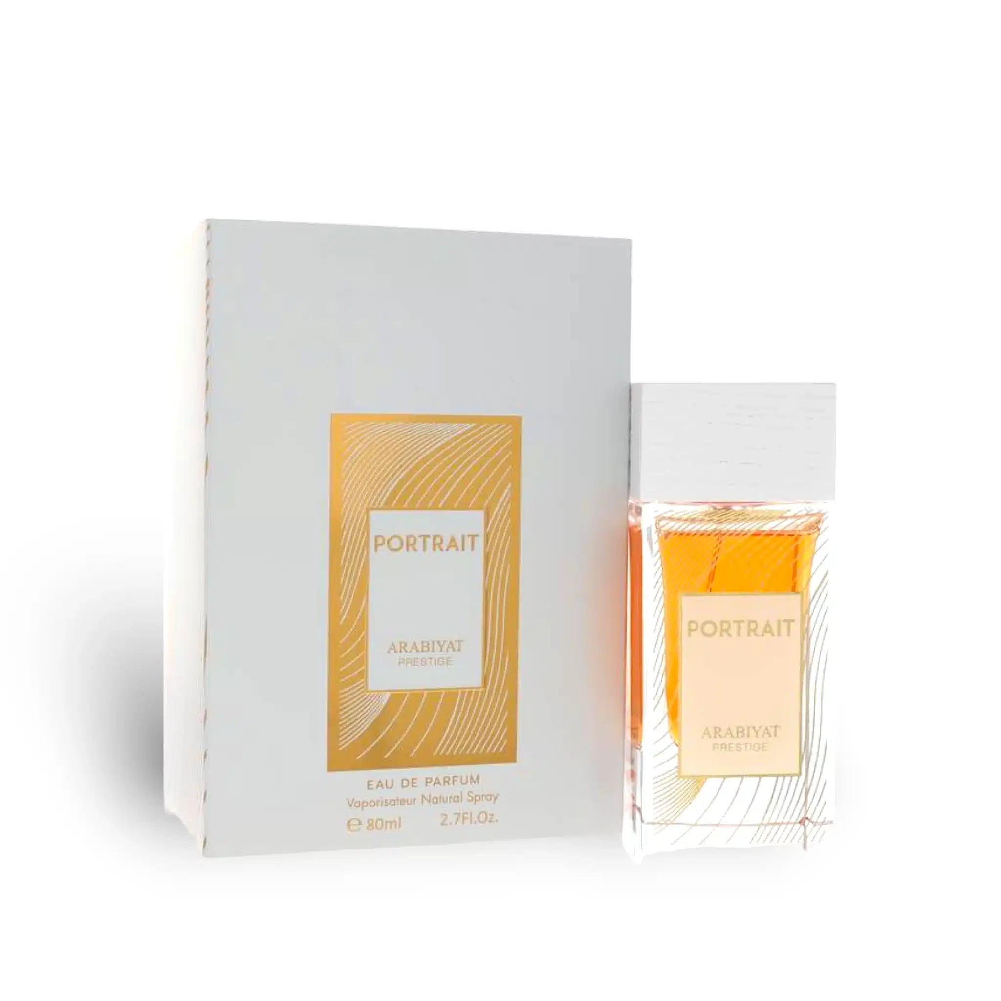 Portrait 80ml Eau de Parfum by Arabiyat Prestige bottle and box
