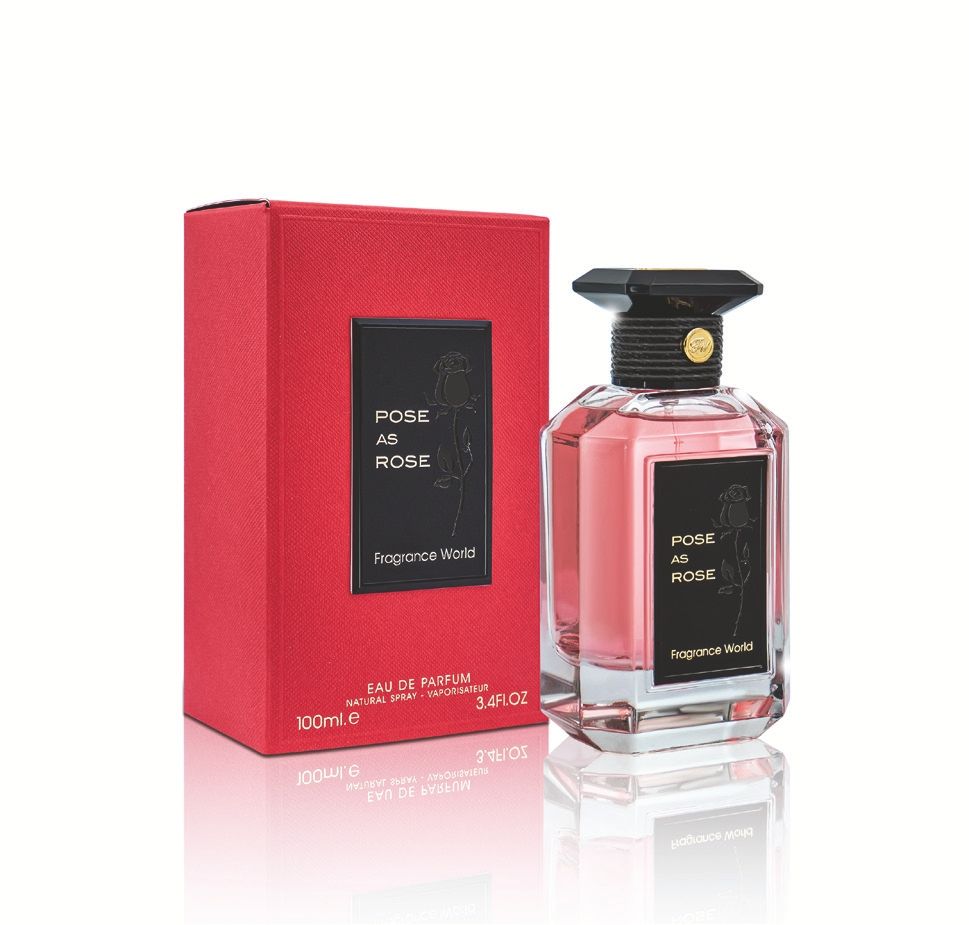 Pose As Rose 100ml Eau de Parfum by Fragrance World bottle and box
