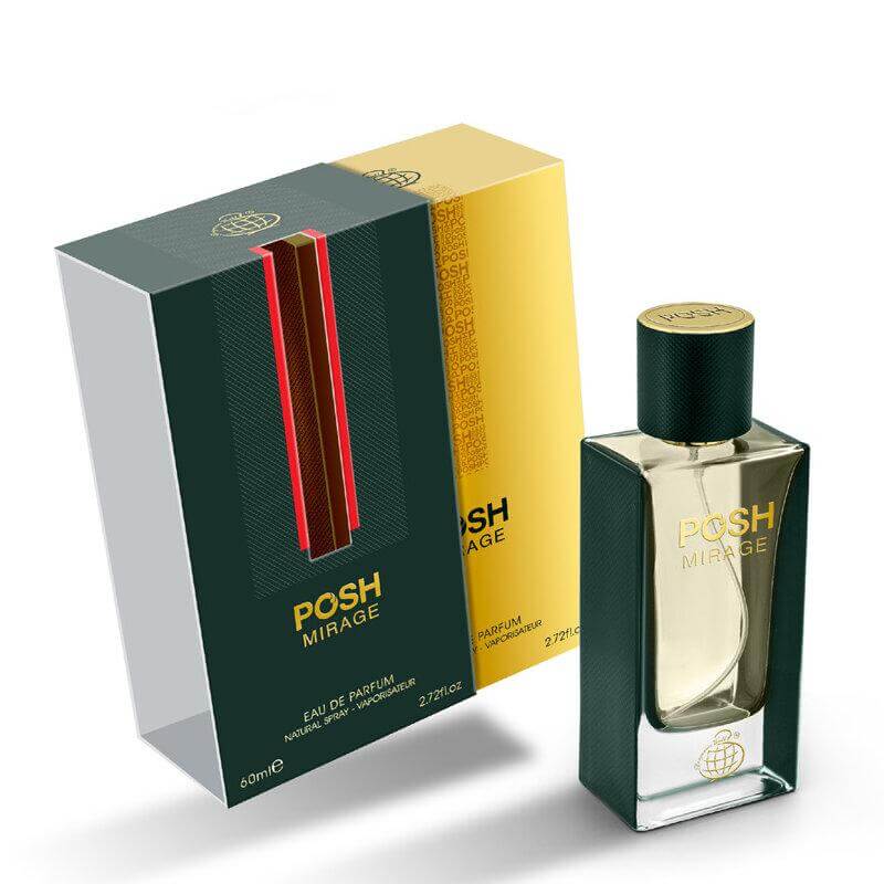 Posh Mirage 80ml Eau de Parfum by Fragrance World fragrance packaging front view