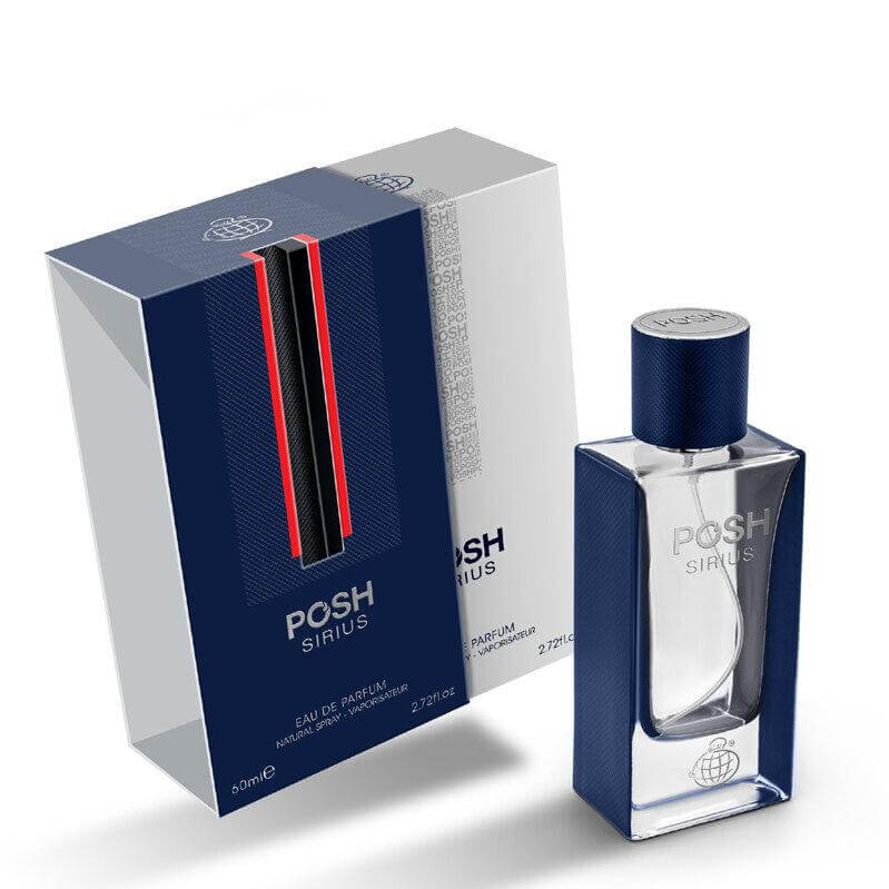 Posh Sirius 80ml Eau de Parfum by Fragrance World bottle and box