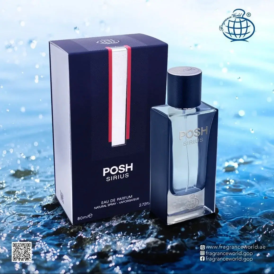 Posh Sirius 80ml Eau de Parfum by Fragrance World perfume bottle close up