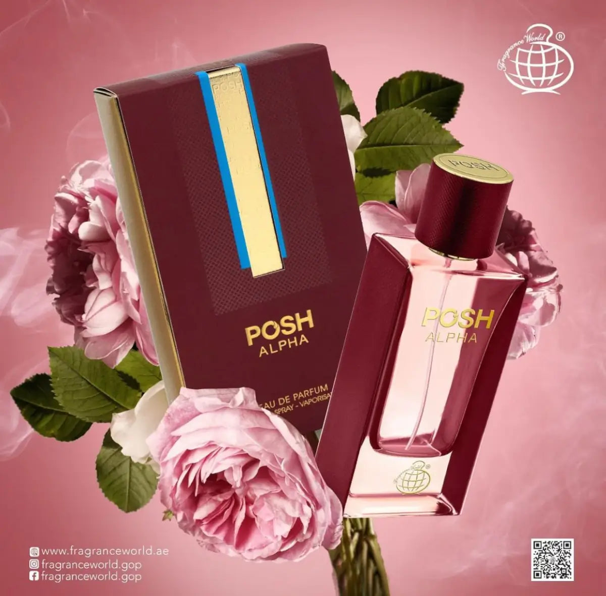 Posh Alpha 80ml Eau de Parfum by Fragrance World perfume bottle close up