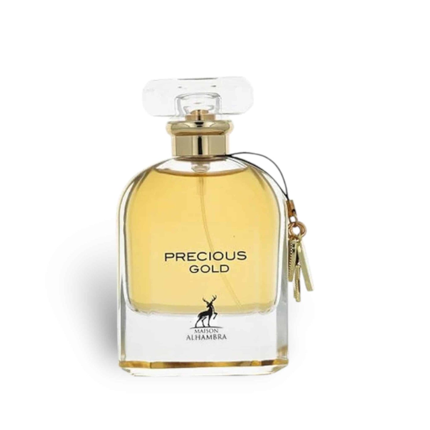 Precious Gold 80ml Eau de Parfum by Maison Alhambra perfume bottle close up
