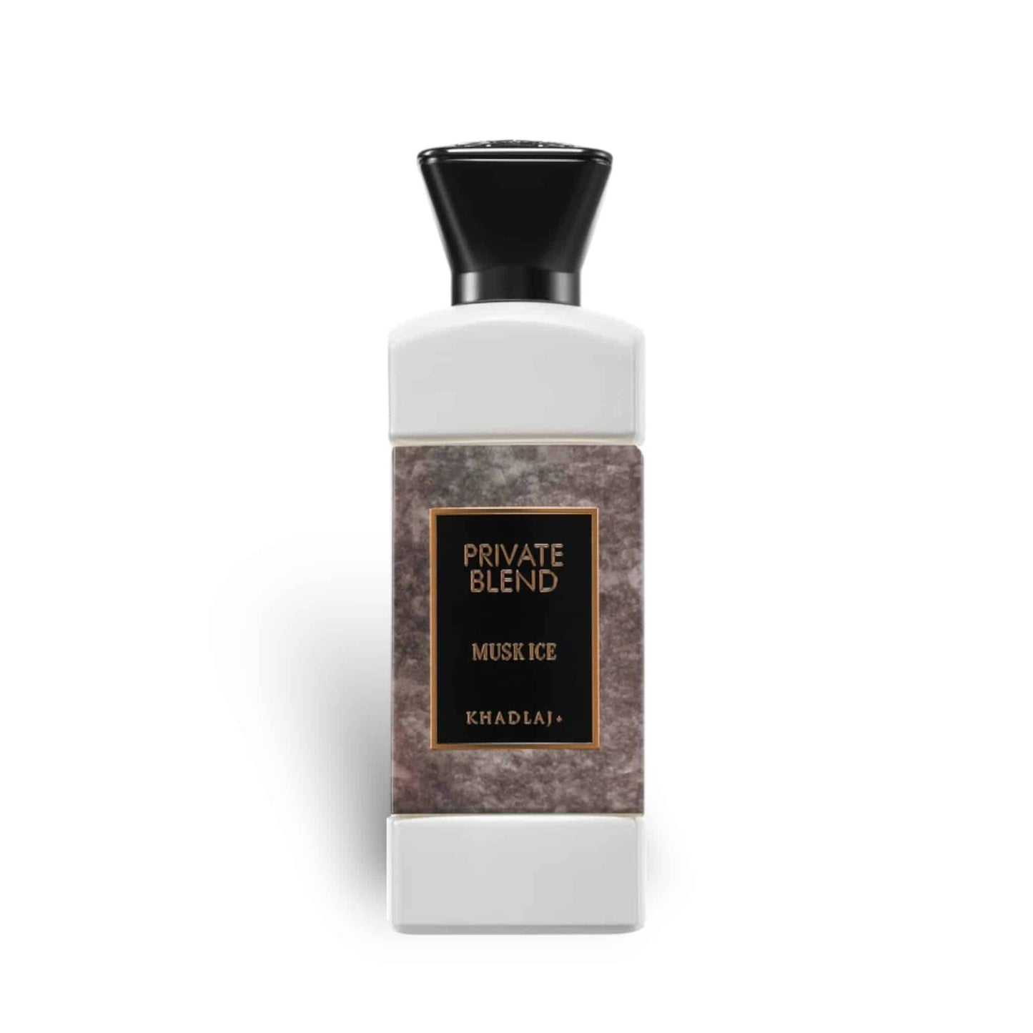 Private Blend Musk Ice 100ml Extrait de Parfum by Khadlaj fragrance packaging front view