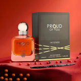 Proud Of You Intense 100ml Eau de Parfum by Fragrance World fragrance packaging front view