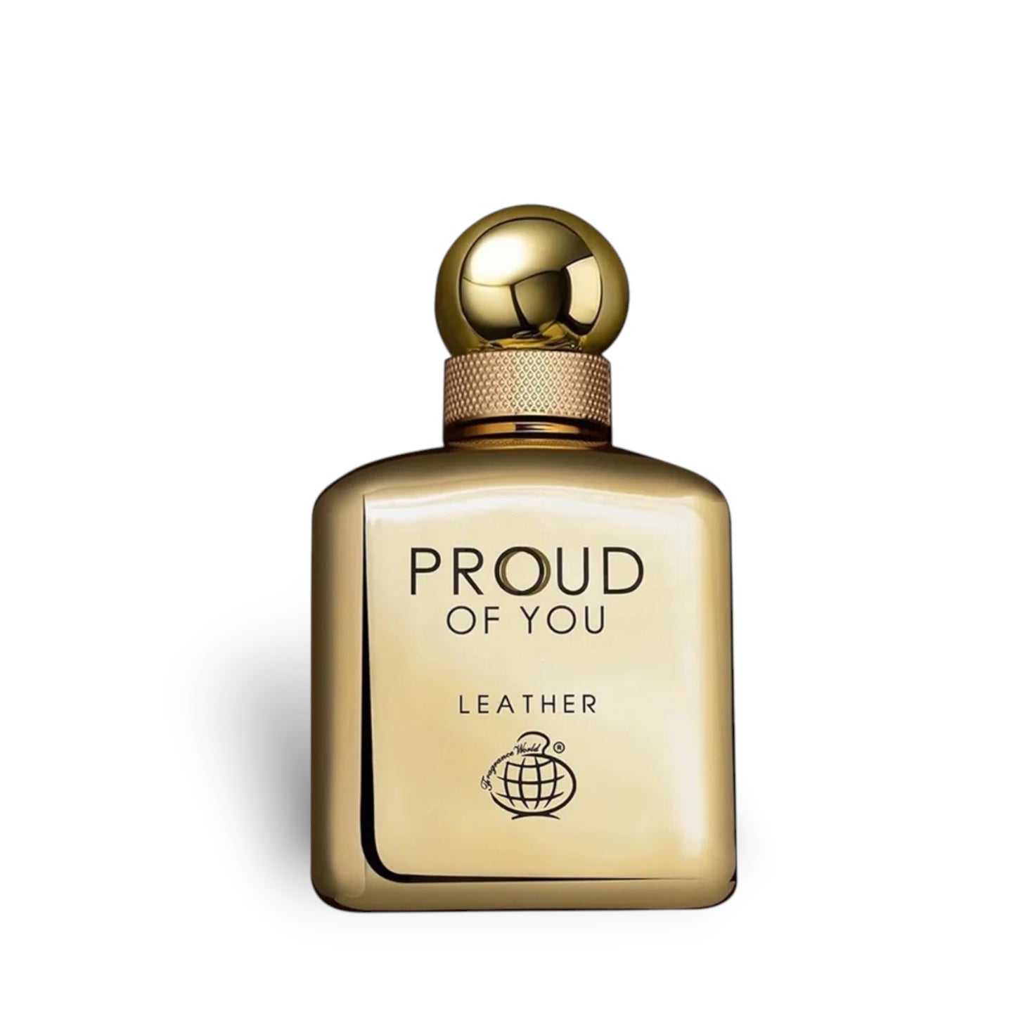 Proud Of You Leather 100ml Eau de Parfum by Fragrance World fragrance packaging front view