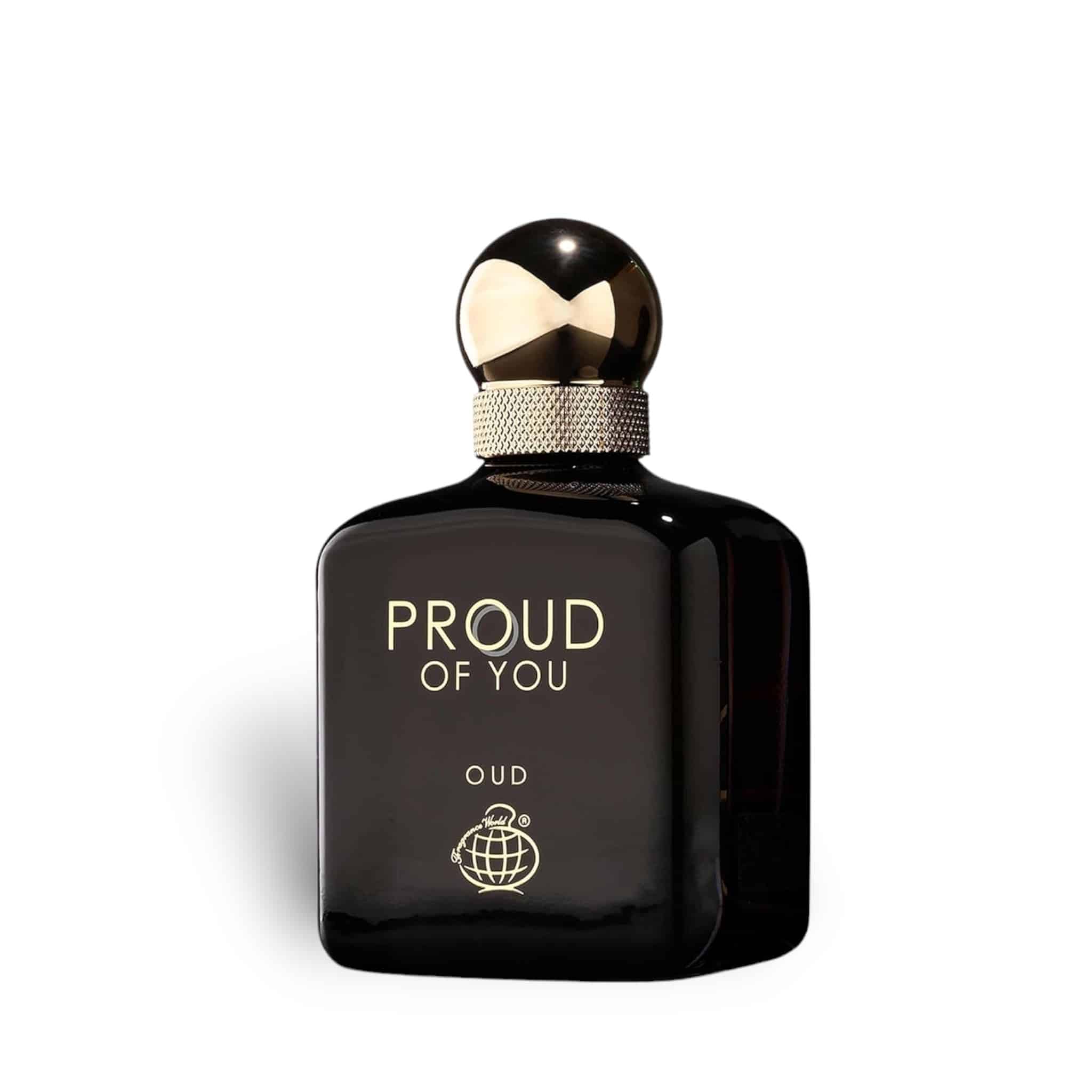 Proud of You Oud 100ml Eau de Parfum by Fragrance World fragrance packaging front view