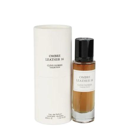 Ombre Leather 16 (Clive Dorris Collection) 30ml Eau de Parfum by Fragrance World bottle and box
