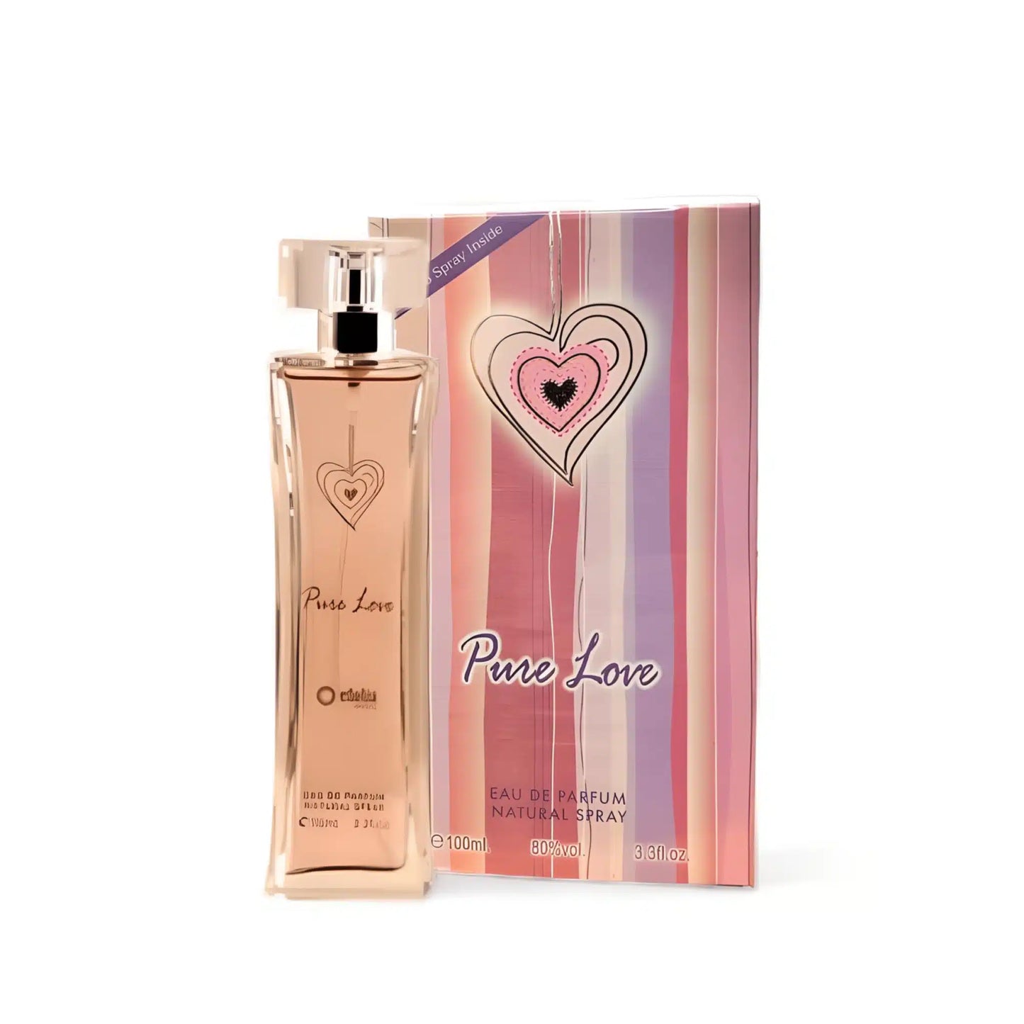 Pure Love with Deo 100ml Body Spray by Fragrance World bottle and box