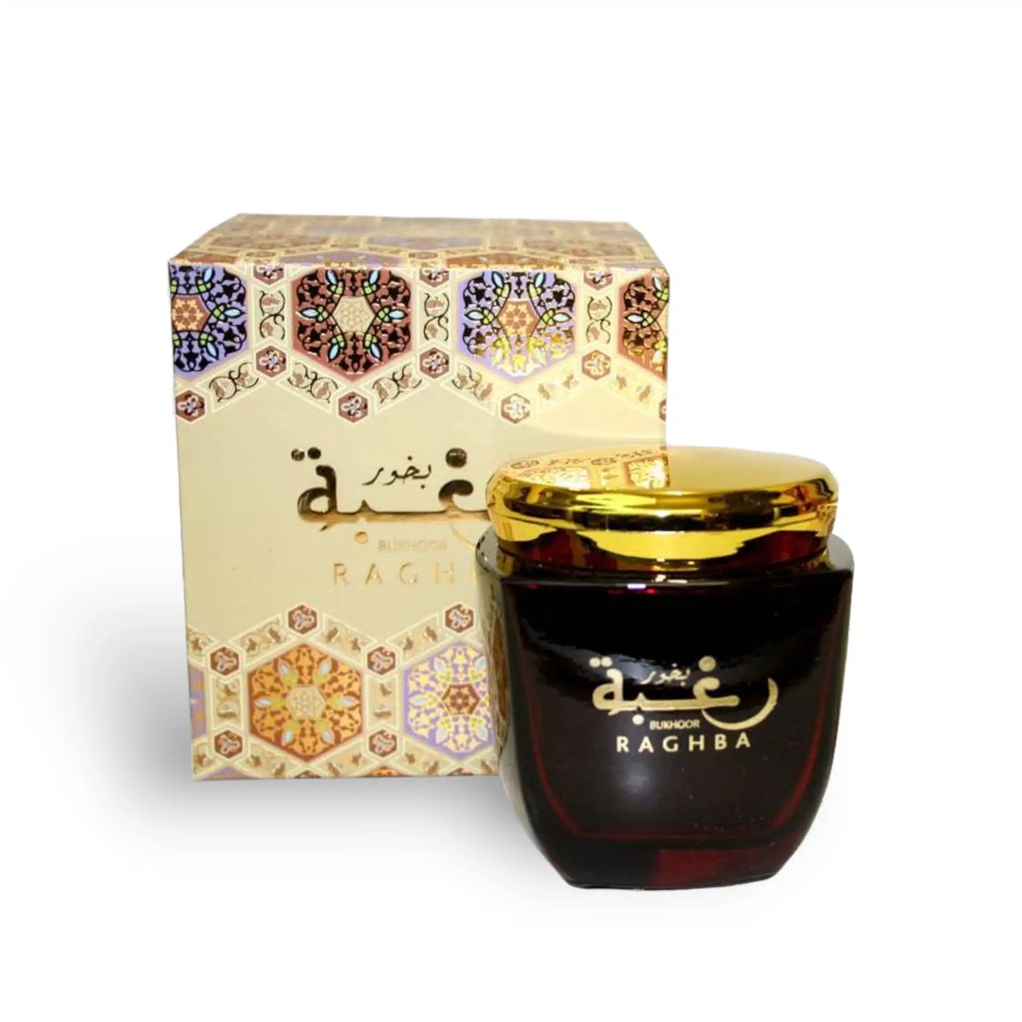 Raghba 80g Bukhoor Incense by Ard Al Zaafaran bakhoor incense packaging