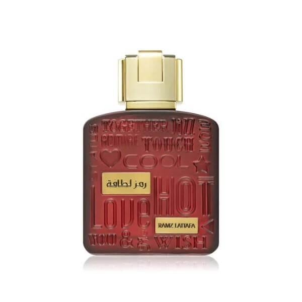 Ramz Lattafa Gold 100ml Eau de Parfum by Lattafa perfume bottle close up