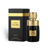 Rave Ambre Noir 100ml Eau de Parfum by Lattafa bottle and box