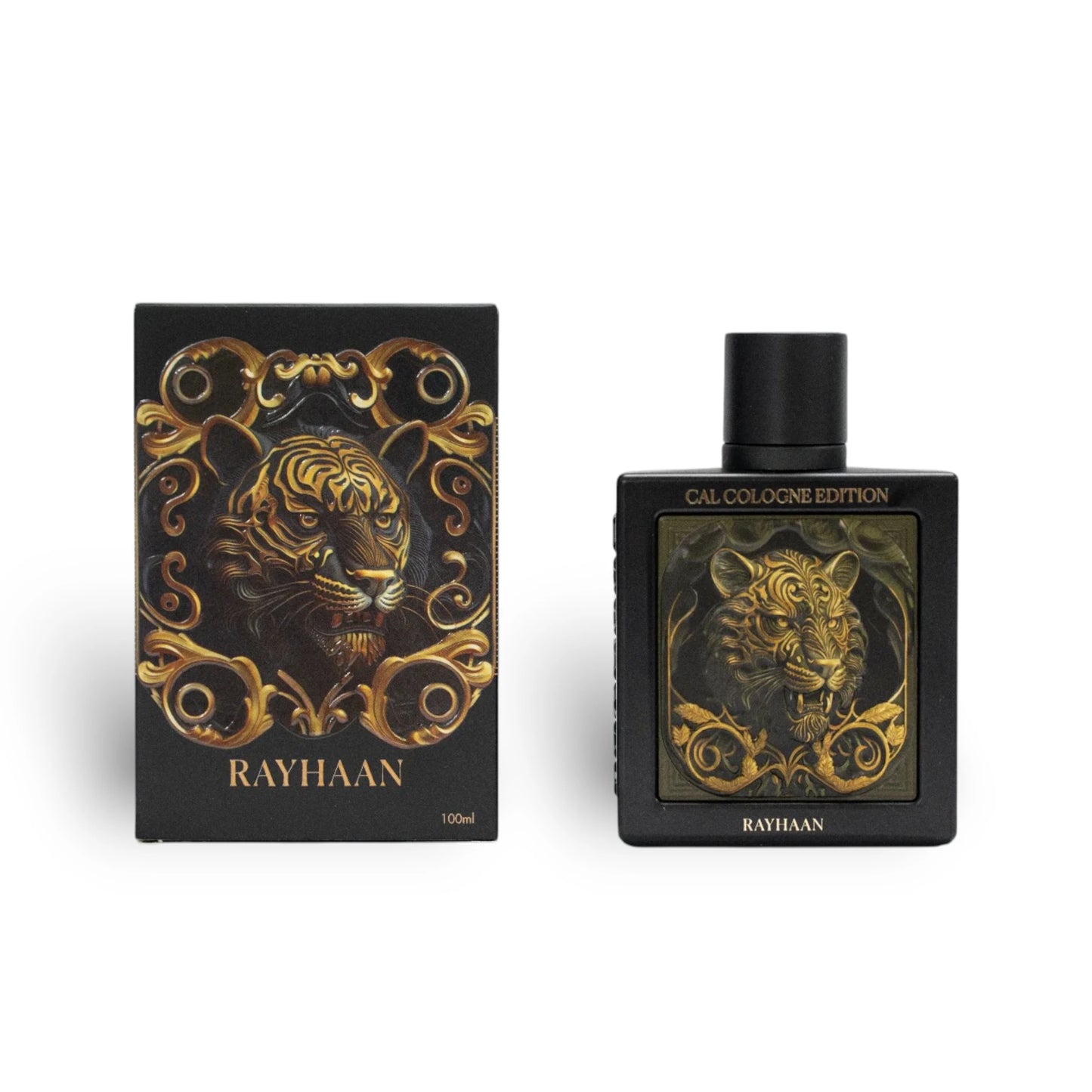 Rayhaan Tiger Cal Cologne Edition 100ml Eau de Parfum by Rayhaan bottle and box
