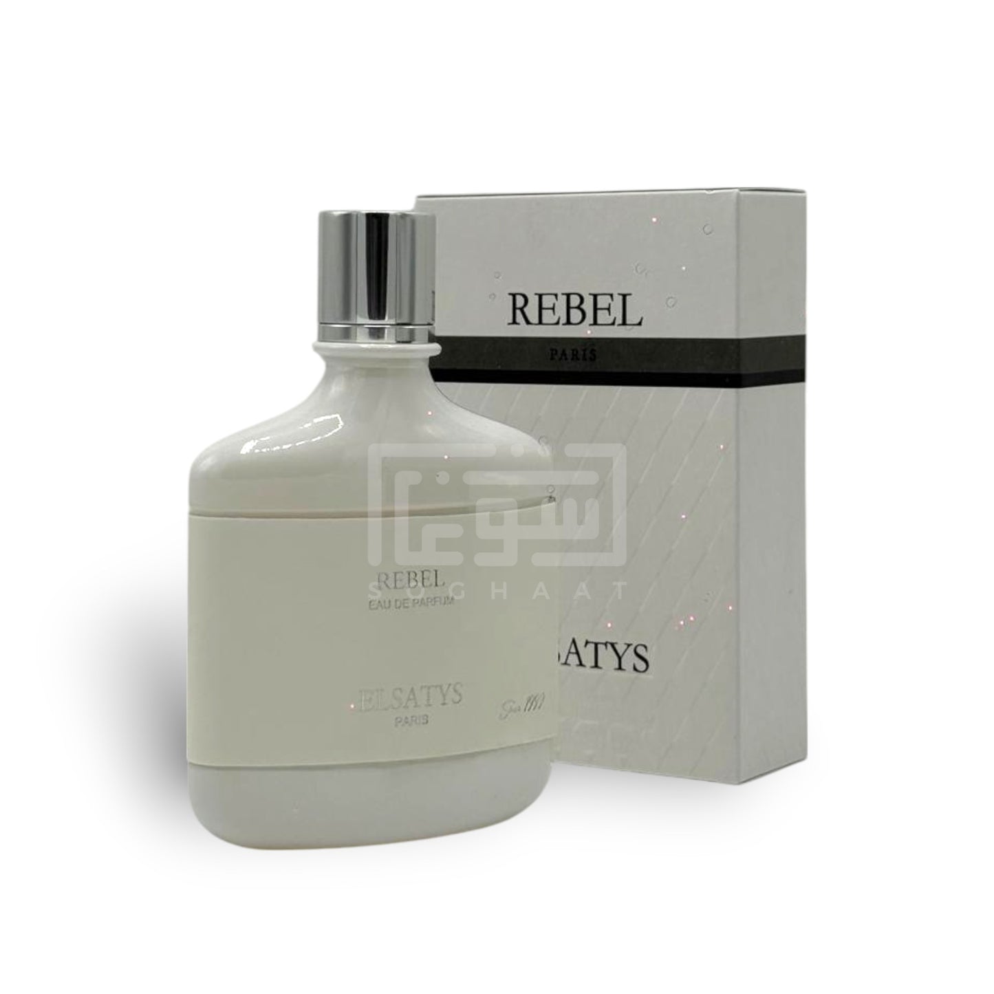 Rebel (Elsatys Leather Collection) 100ml Eau de Parfum by Parisis Parfums bottle and box