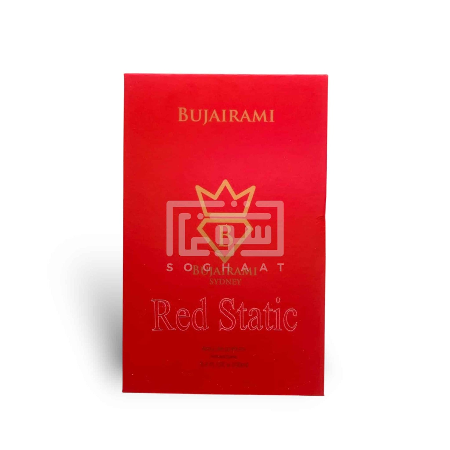 Red Static 100ml Eau de Parfum by Bujairami fragrance packaging front view