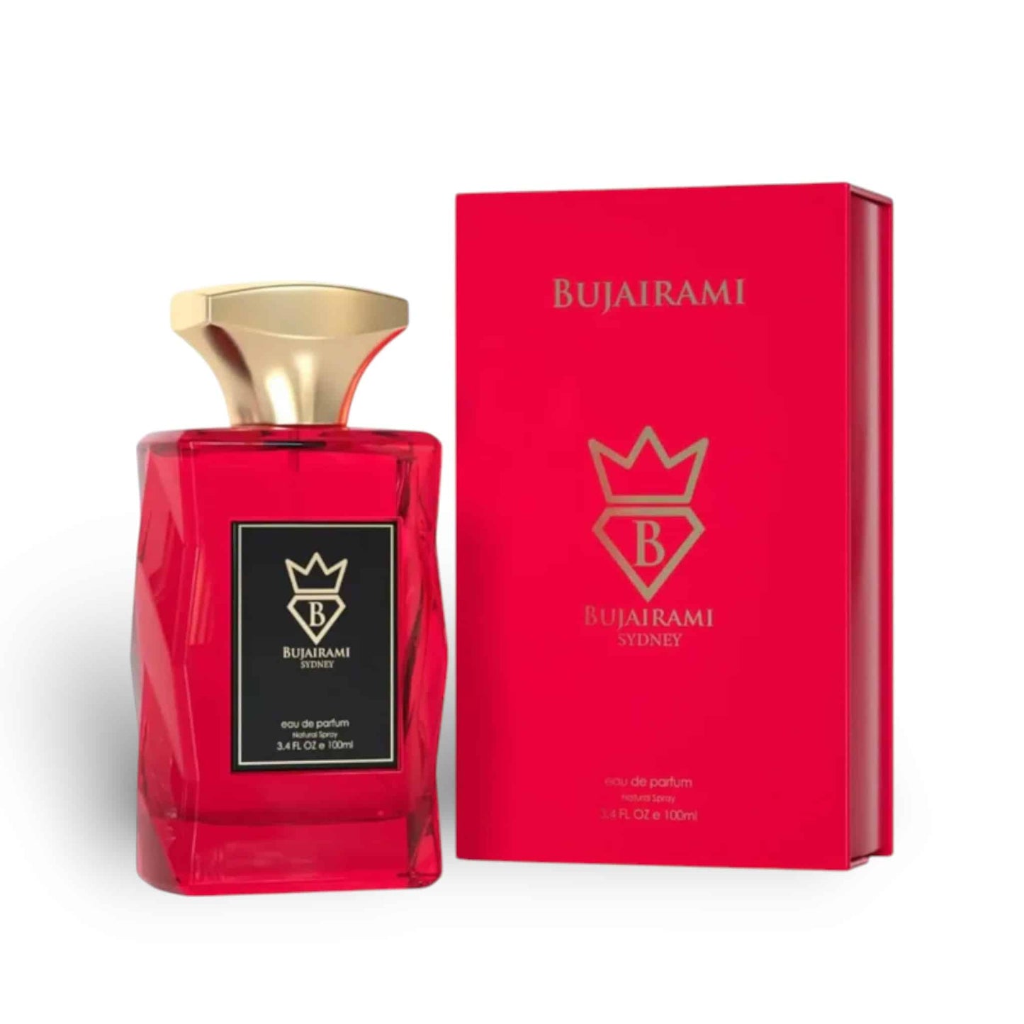 Red Static 100ml Eau de Parfum by Bujairami perfume bottle close up
