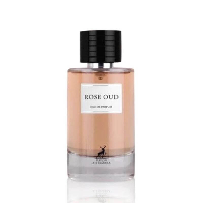 Rose Oud 100ml Eau de Parfum by Maison Alhambra fragrance packaging front view