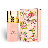 Rose & Romance in Gold 100ml Eau de Parfum by Khadlaj bottle and box