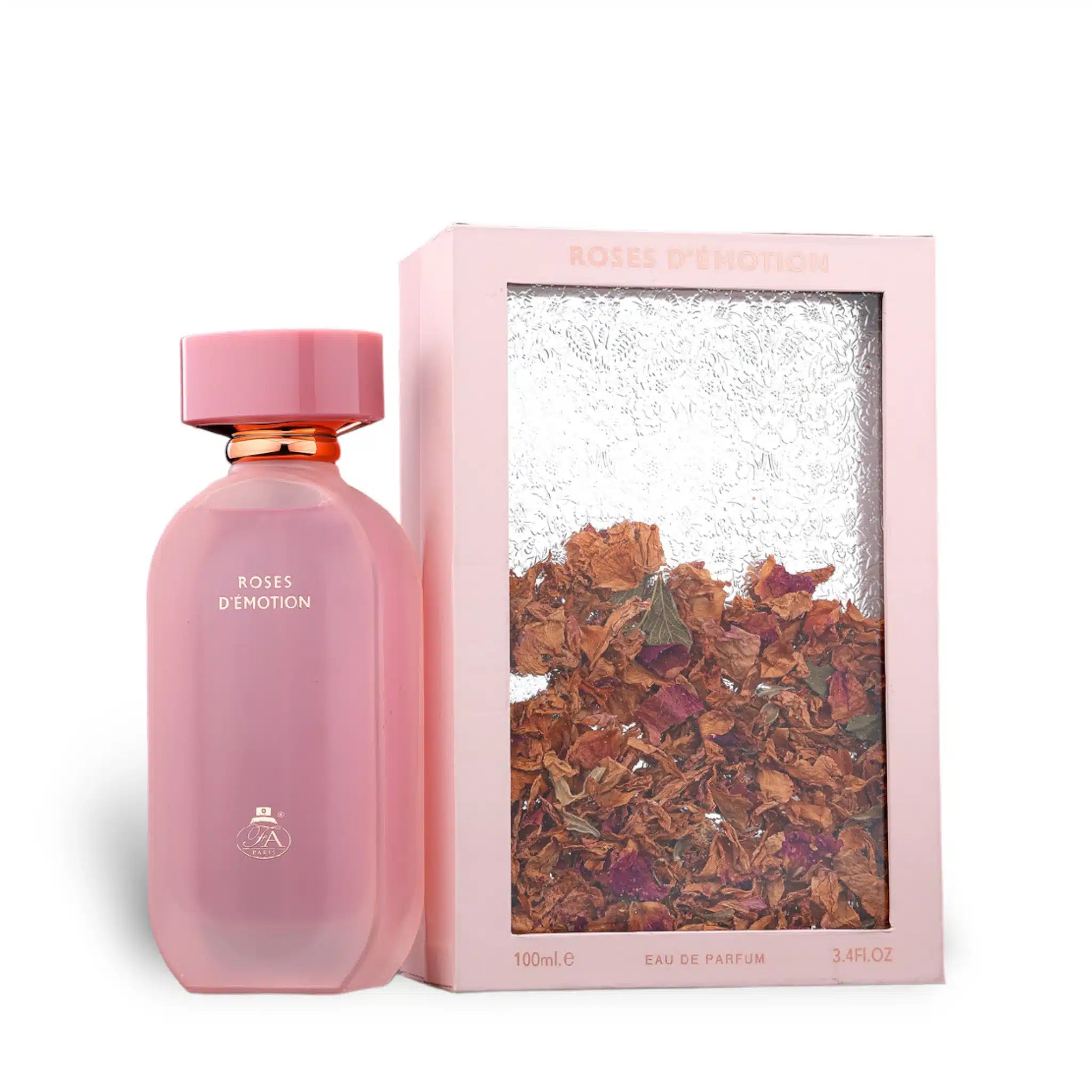 Roses D'Emotion 100ml Eau de Parfum by French Avenue bottle and box