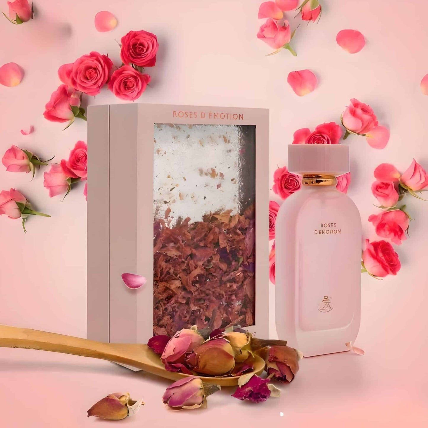 Roses D'Emotion 100ml Eau de Parfum by French Avenue fragrance packaging front view