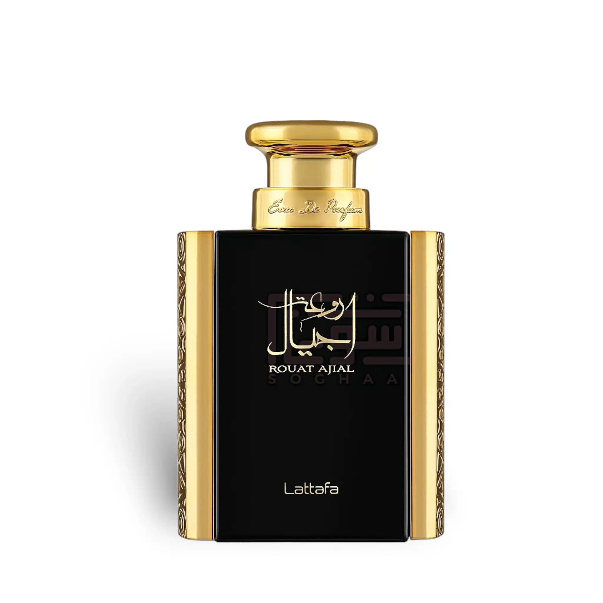 Rouat Ajial 100ml Eau de Parfum by Lattafa perfume bottle close up