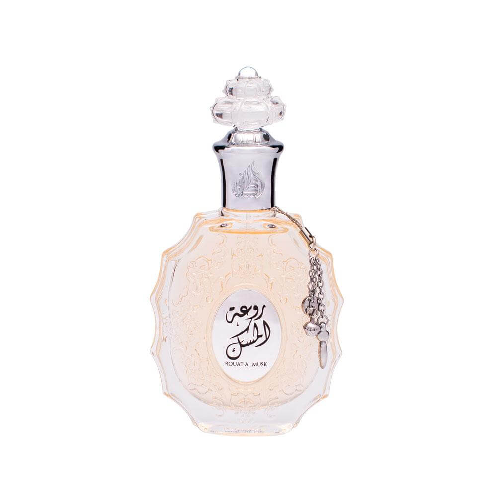 Rouat Al Musk 100ml Eau de Parfum by Lattafa fragrance packaging front view