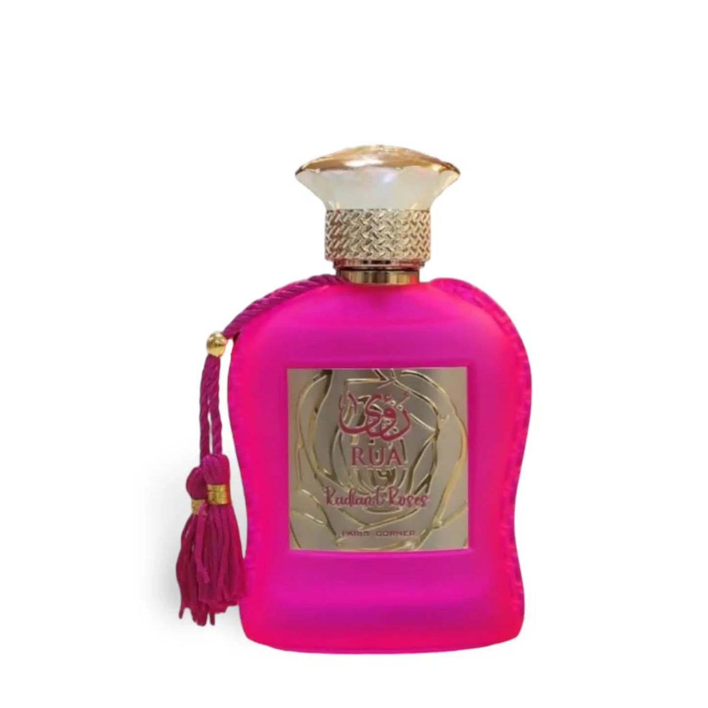 Rua Radiant Roses 100ml Eau de Parfum by Paris Corner perfume bottle close up