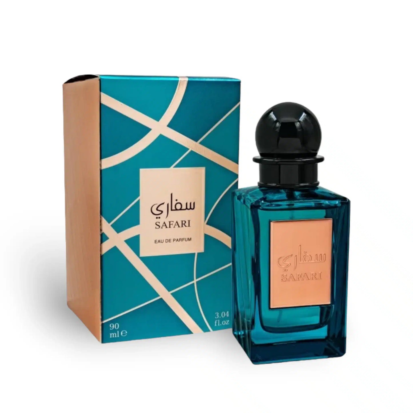 Safari 90ml Eau de Parfum by Athoor Al Alam bottle and box