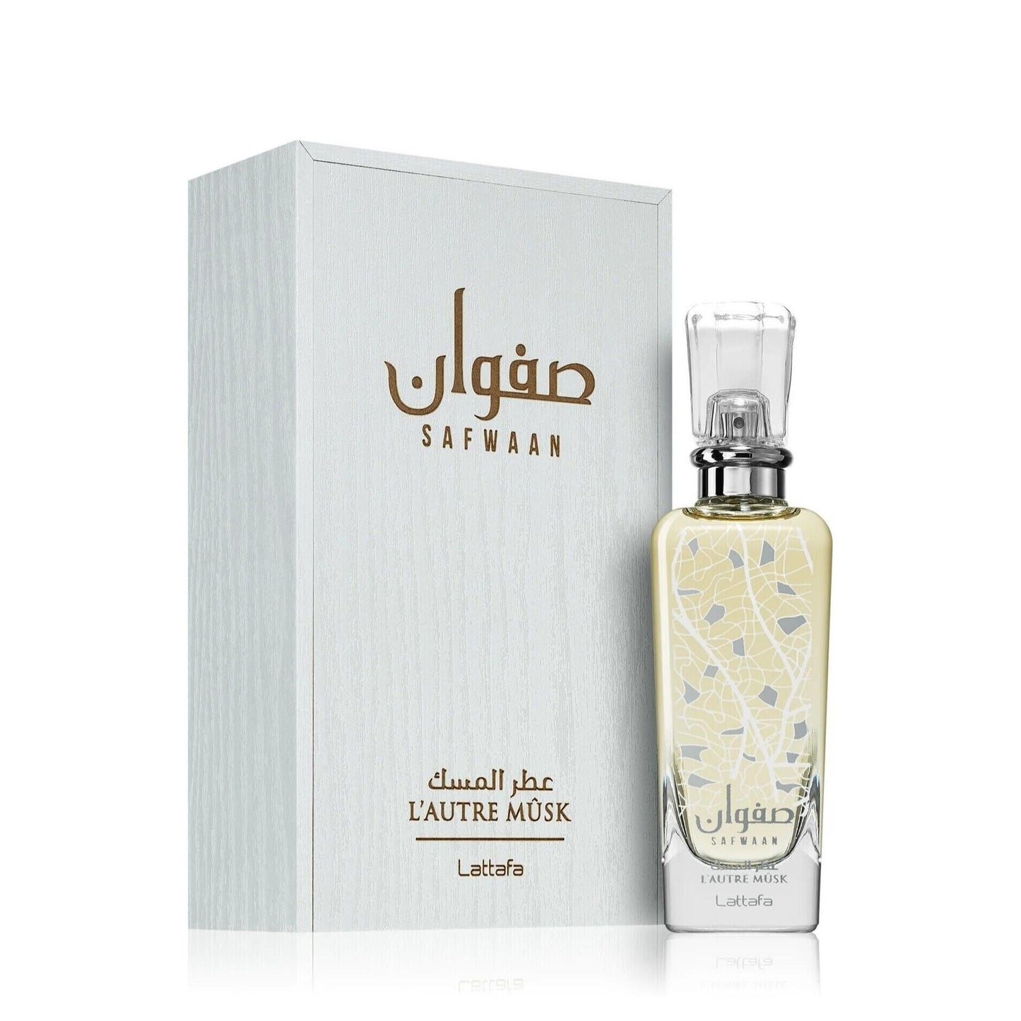 Safwaan L'autre Musk 100ml Eau de Parfum by Lattafa fragrance packaging front view