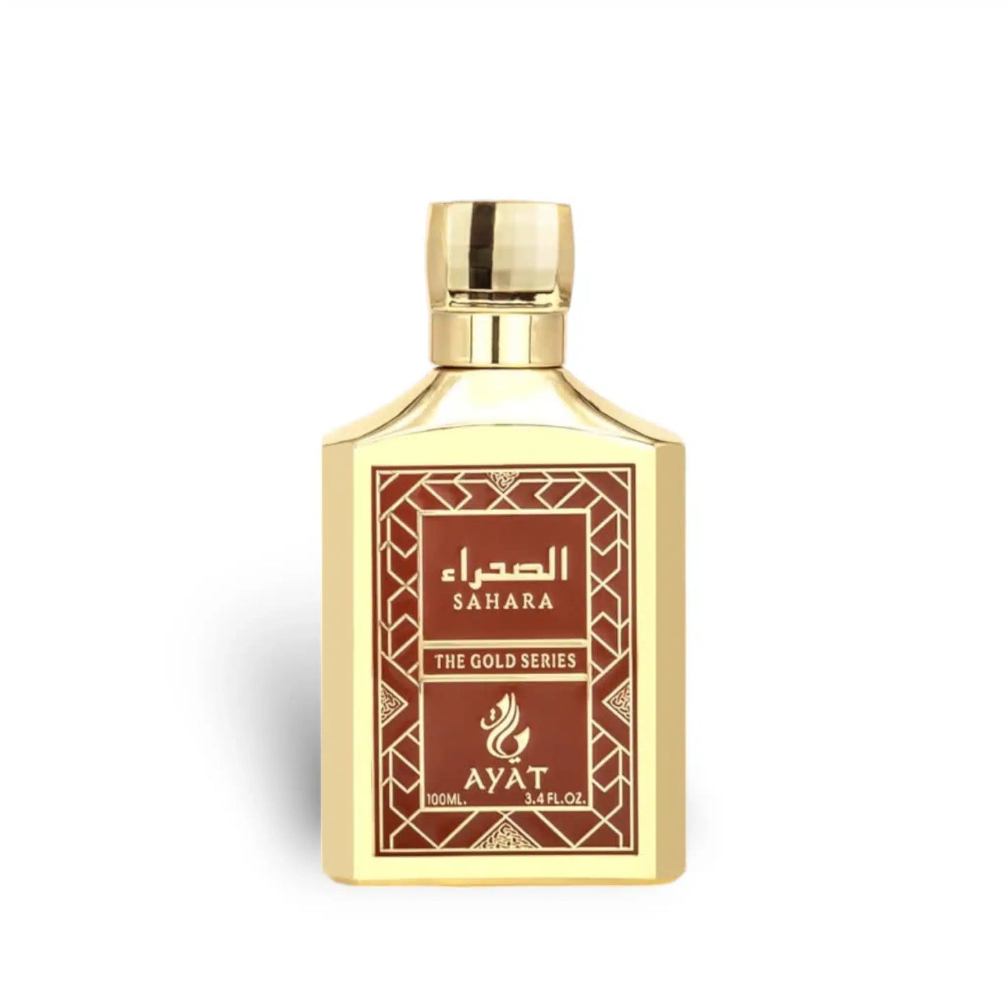 Sahara The Gold Series 100ml Eau de Parfum by Ayat fragrance packaging front view