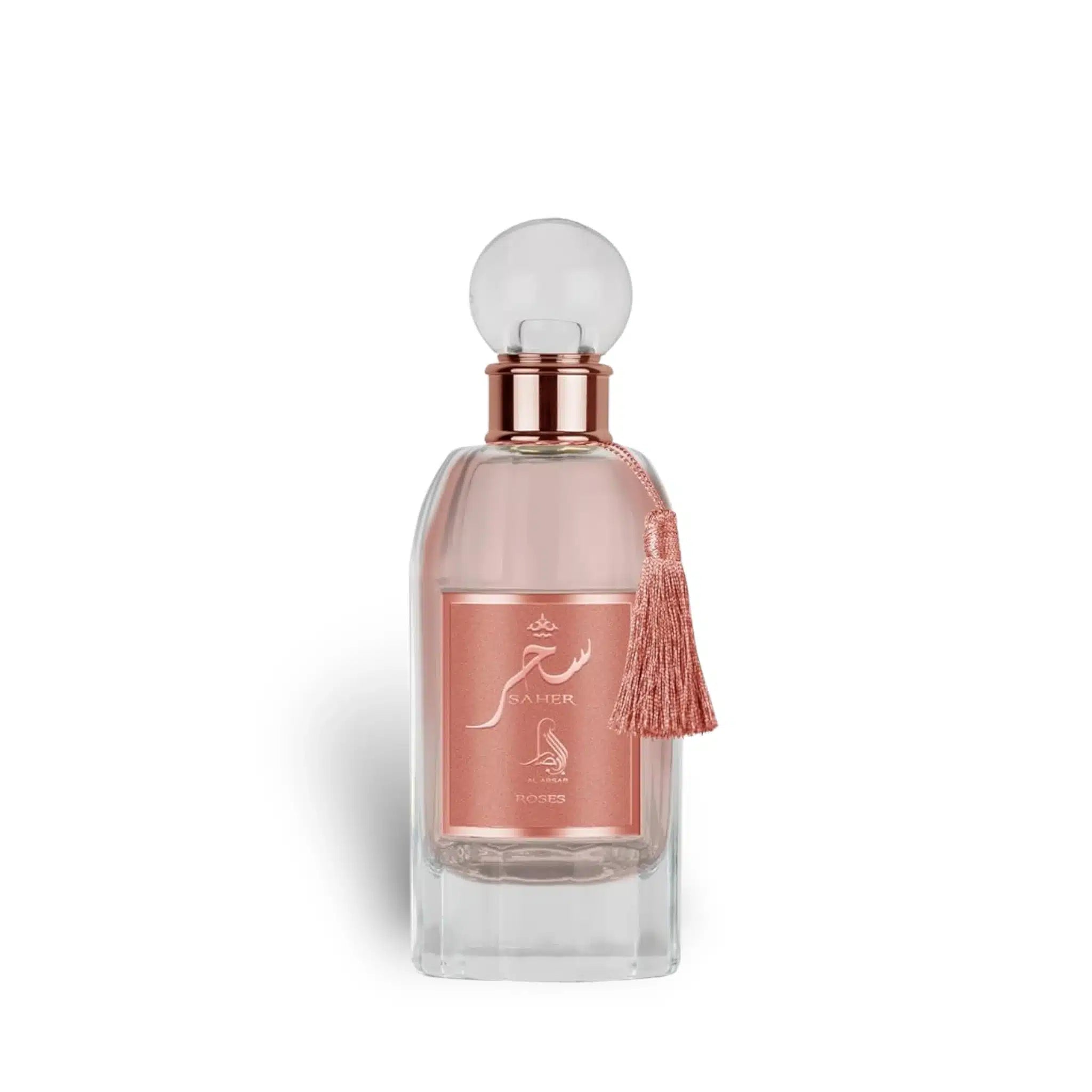 Saher Roses 100ml Eau de Parfum by Al Absar fragrance packaging front view