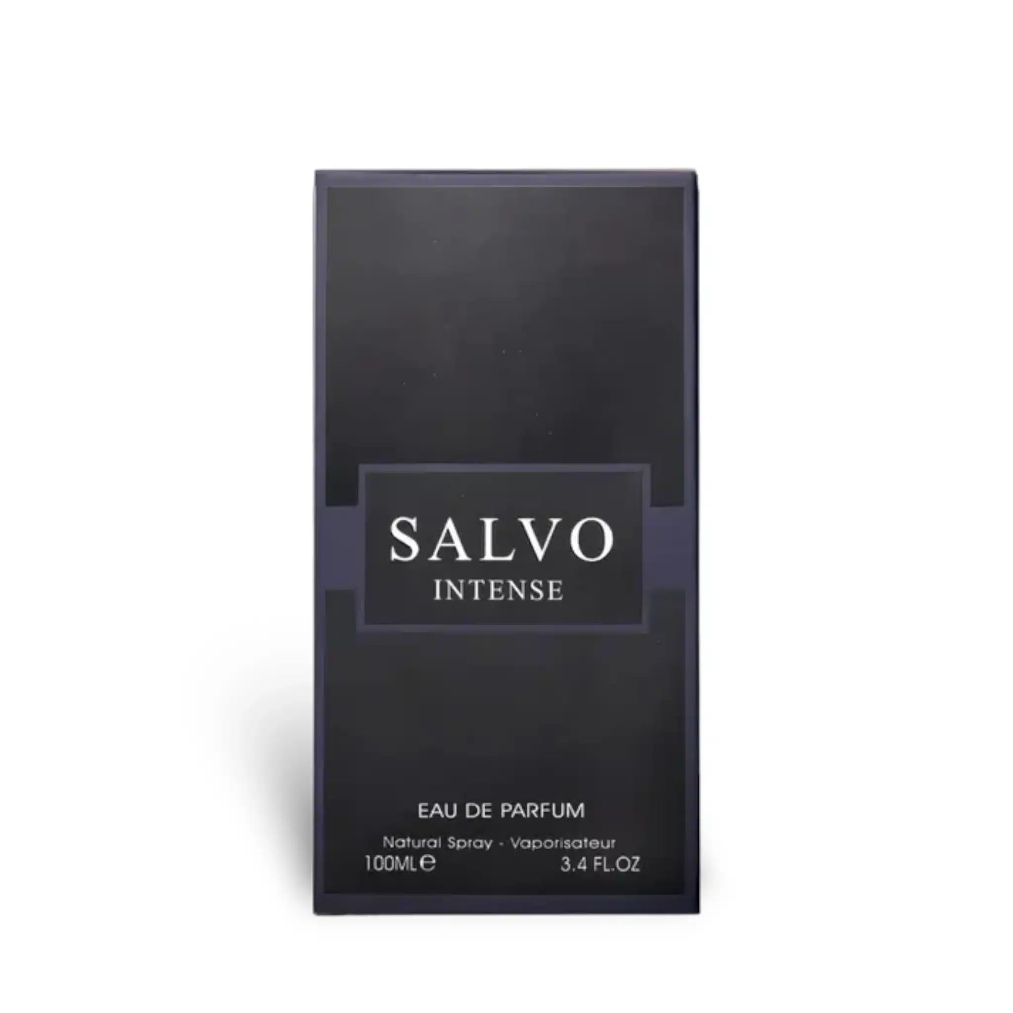 Salvo Intense 100ml Eau de Parfum by Maison Alhambra perfume bottle close up