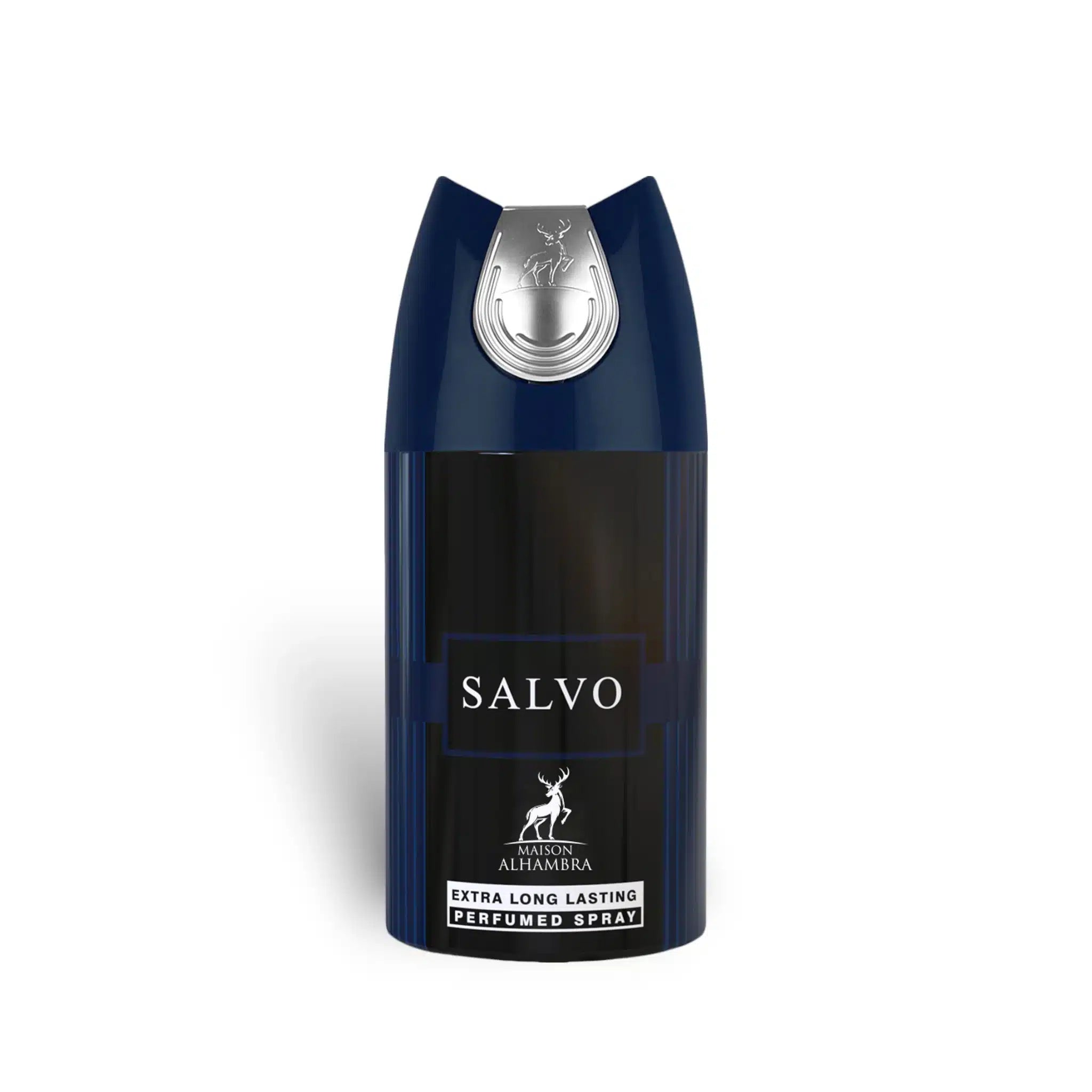 Salvo Perfumed 250ml Body Spray by Maison Alhambra body spray can and packaging