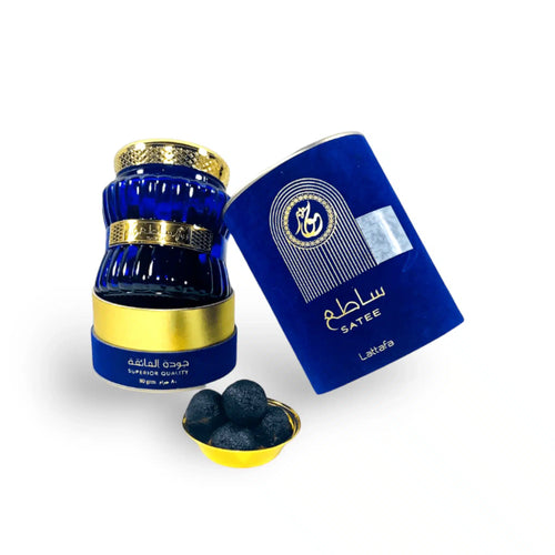 Satee 80g Bukhoor Incense by Lattafa bakhoor incense packaging