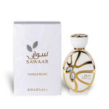 Sawaar Vanille Blanc 100ml Extrait de Parfum by Khadlaj bottle and box